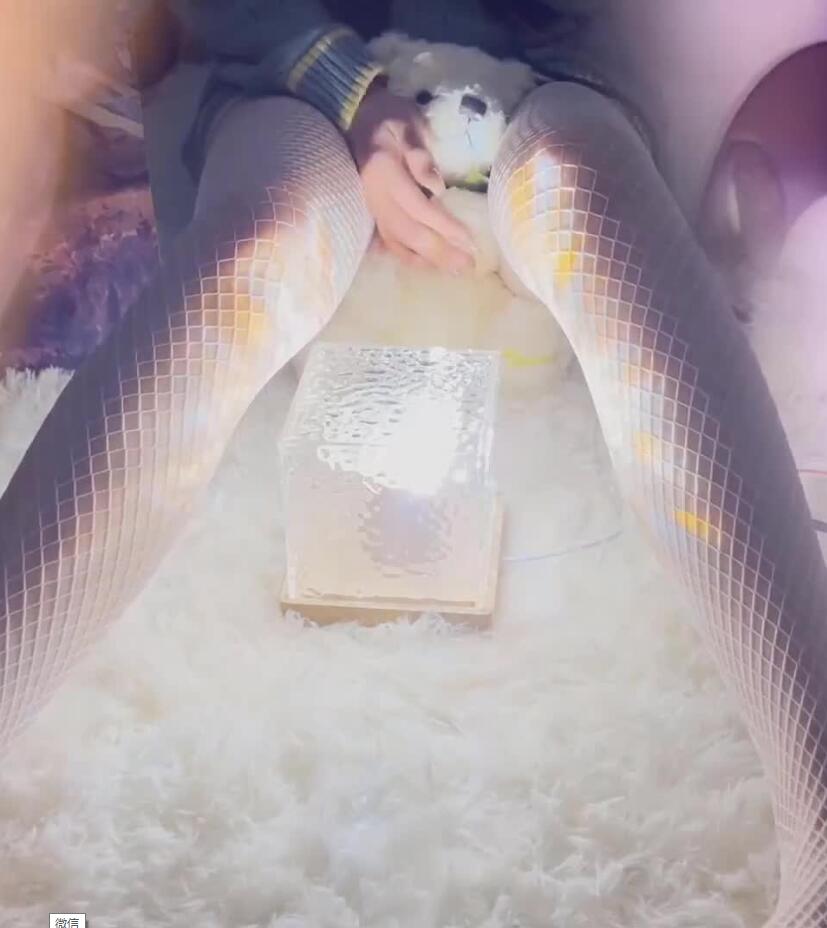 小米 ASMR福利白网袜夹小熊